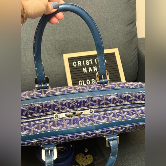 Goyard Blue Ambassade briefcase - Picture 6 of 16